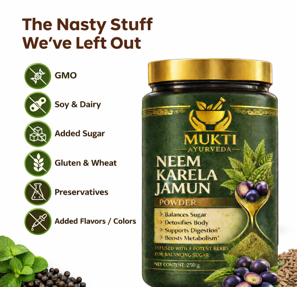 Neem Karela Jamun Powder - 100% Natural Supplement for Managing Blood Sugar